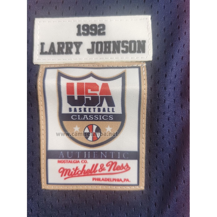 Camiseta USA 1992 James Johnson #15 Azul